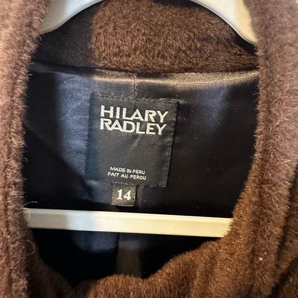 Hilary Radley Women's Vintage Long Brown Button Front Jacket - Picture 7 of 8